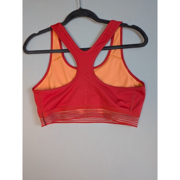 Nike Logo Womens XL Pro Classic Unpadded Sports Training Bra Support Pink Orange - Picture 6 of 9